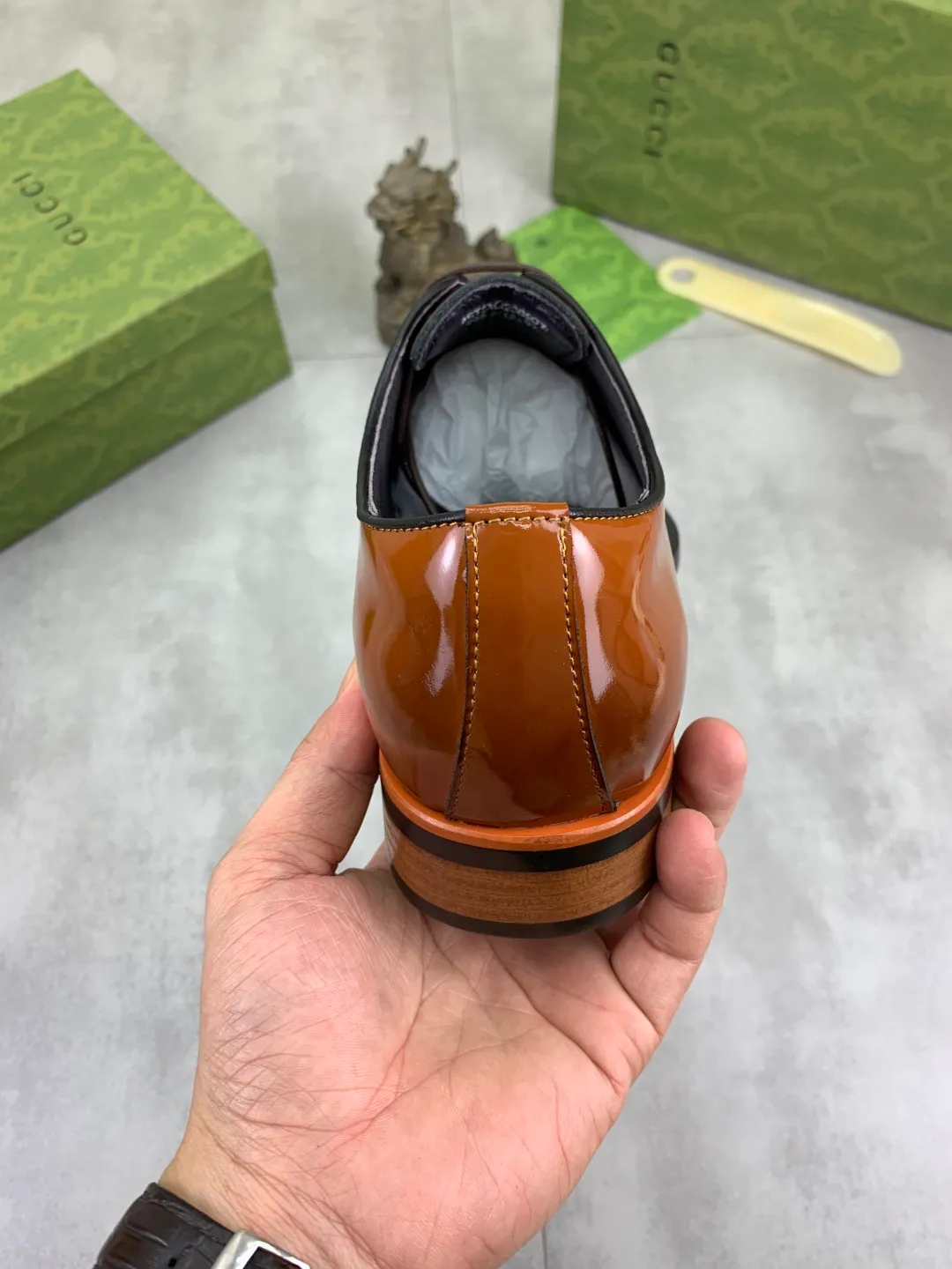 Men's Men's Shoes 💰P580 [New Style] 💰💎💎💎 [Gucci] GUCCI high-end men's formal business leather shoes, original order 1:1! Original imported high-end calfskin, original metal buckle, imported first-layer pigskin lining for feet, original high-end outsole, men's shoe size: 38-44